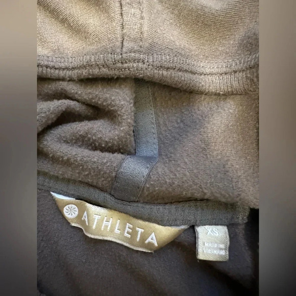 ATHLETA Women’s Dark Gray Cross Back Athletic Wear Sweater Size XS - Picture 7 of 9